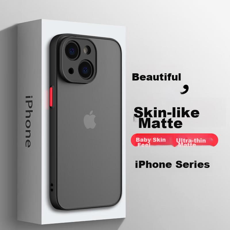 IPhone 13 Case, Apple 13 Protective Cover, Full Protection, Semi-Transparent Frosted Ultra-Thin Shockproof High-End Design for Men And Wome