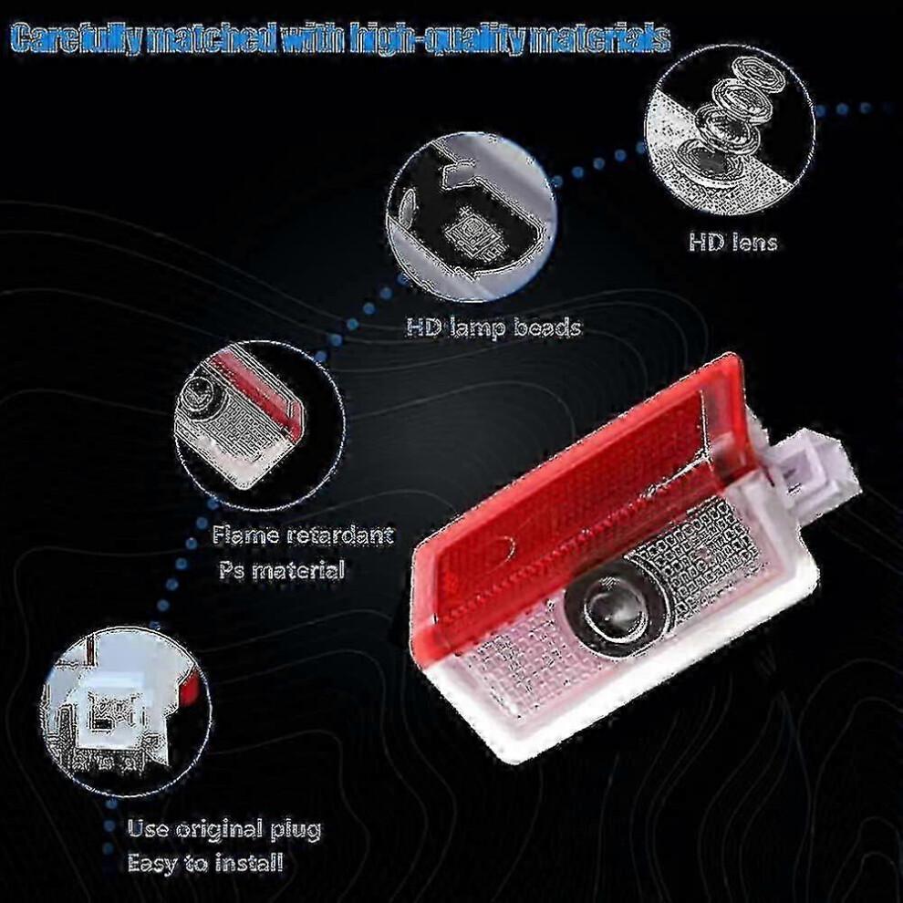 4 Pcs Car Door Light Logo Led Projector for Mercedes-benz A B C E M G Amg Gl Gla Glc Gle Gls Class W166 W176