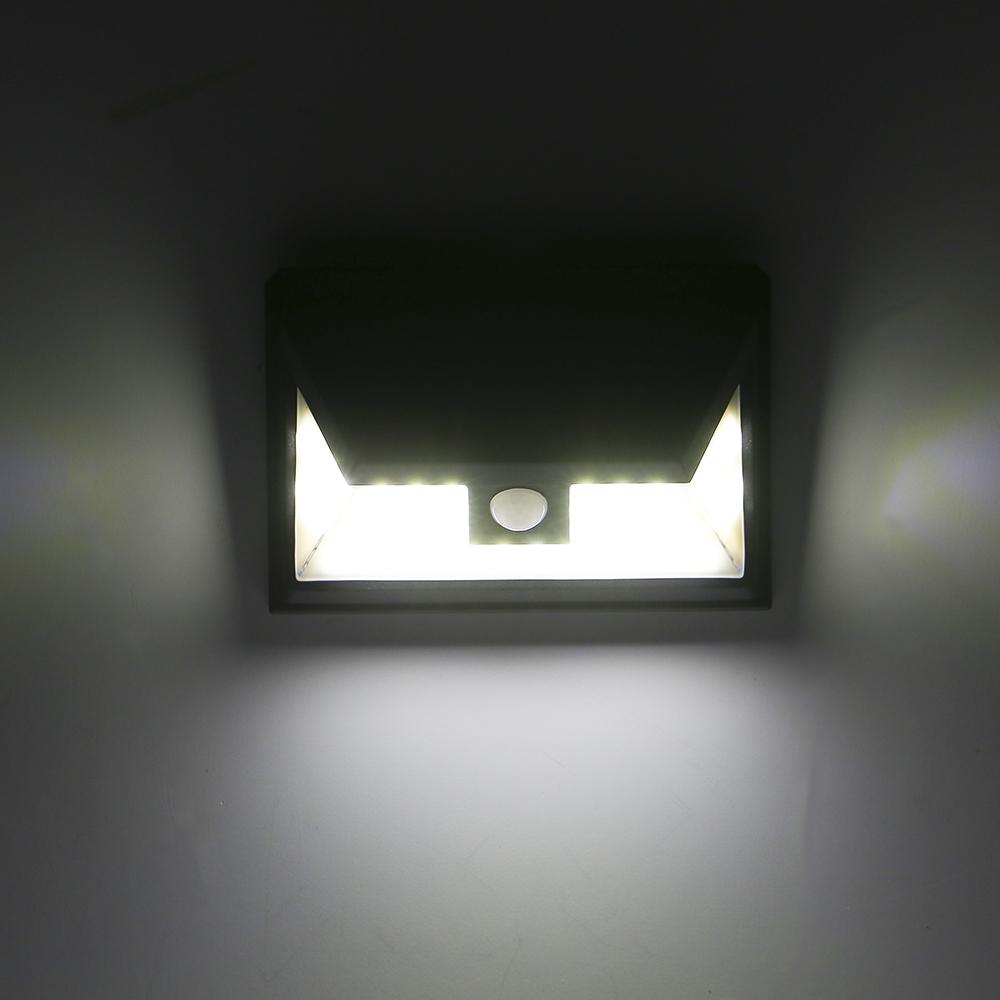 44 светодиода Солнечная энергия PIR Датчик движения Настенный светильник Открытый двор Садовая лампа Водонепроницаемая