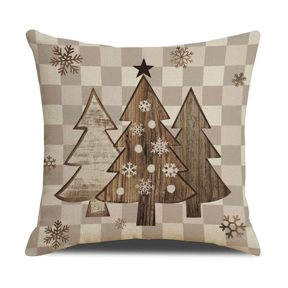 New Christmas Printed Pillowcase Decorative Sofa Pillowcase Bedroom Bedside Cushion Cover