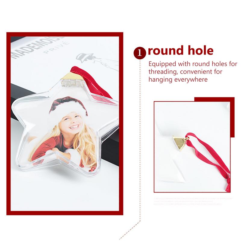 Christmas Photo Insert Ball Transparent Photo Ball Clip Festive Personalize Gift DIY Christmas Tree Pendant Decorations