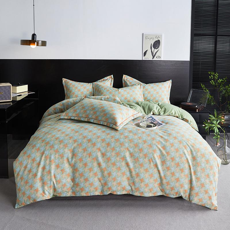 Пододеяльник Двухслойный комплект постельного белья Yann Retro Комплект постельного белья Постельное белье Queen King Size Наволочки