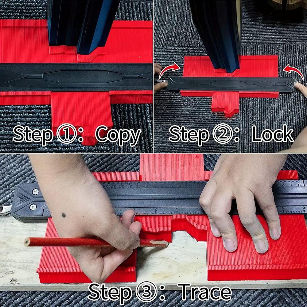1 шт. Линейка Режущий профиль Линейка Шаблон Строительный Контурный дубликатор Инструмент для плитки