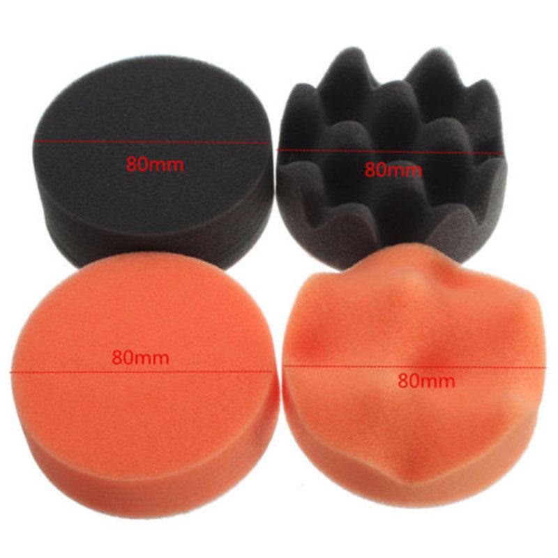 7pcs 3" 80mm Car Polishing Buffing Pad Wheel Kit+Drill Adapter for Car Buffer
