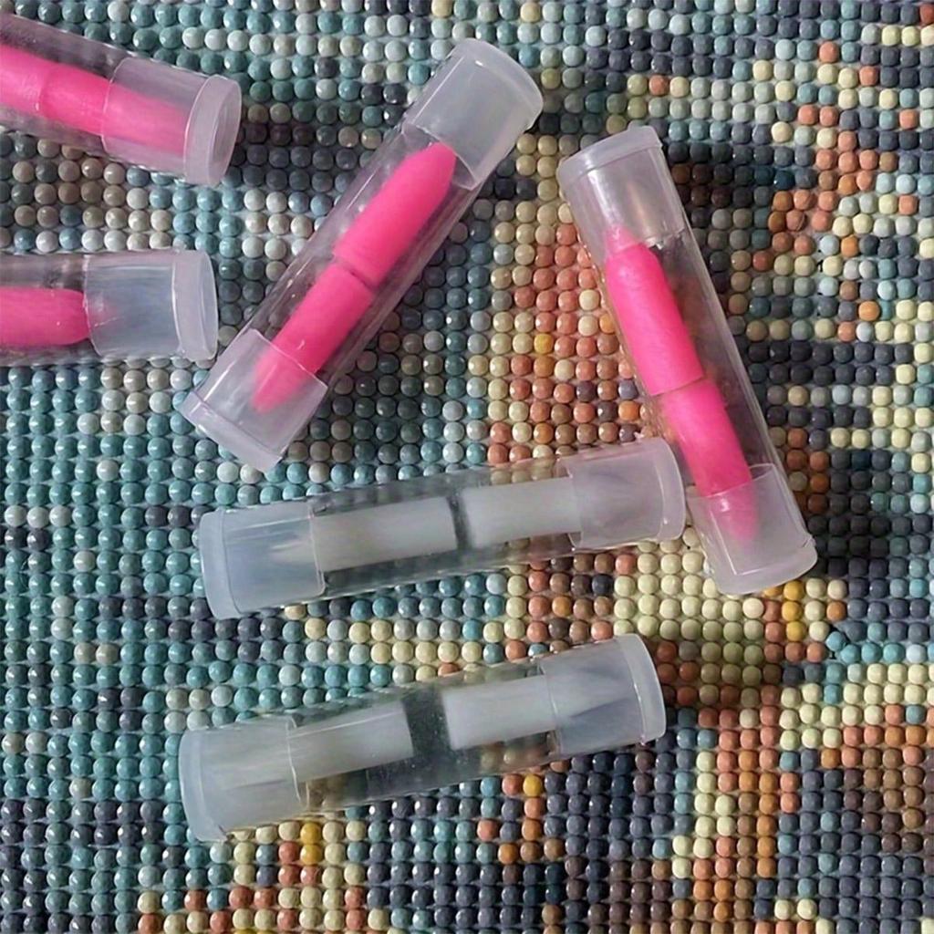 Acrylic Diamond Drawing Pen Kit with Rotating Wax Tips, 11-piece Set Including 1 Sticky Pen and 10 Soft Waxes for Diamond Art