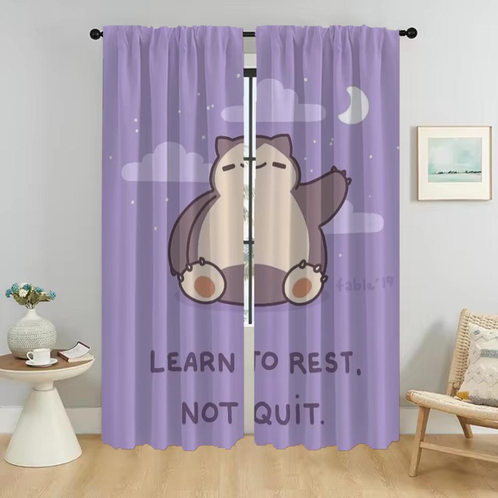 Плотные шторы для комнаты 2 панели P-pokemones Противомоскитные шторы Разделительные шторы для домашнего интерьера Тюль для спальни Гостиная