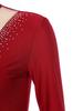 Women's Latin Dance Dress S-XXL - Shiny Rhinestones Mock Neck Long Sleeve with Tassels & Irregular Hem Stage Costume