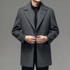 Мужской двусторонний шерстяной шерстяной жилет деловой повседневный универсальный новый костюм воротник шерстяное шерстяное пальто для мужчин