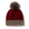 Cashmere Autumn and Winter New Style Women's High End Color Matching Fur Ball Thickened Warm Fashion Knitted Casual Hat