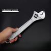 Large Openin Long Handle Universal Spanner Adjustable Wrench Carbon Steel Wrench Clamp Mechanical Workshop Hand Car Repair Tools