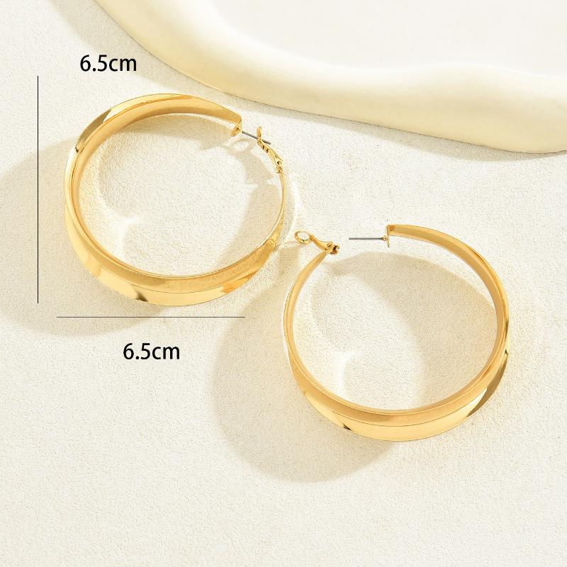 Европейские и американские простые серьги с ярким блеском, темпераментные металлические геометрические модные серьги, высококлассные серьги в стиле легкой роскоши