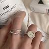 Корейский дизайн: Регулируемое двухслойное витое кольцо из стерлингового серебра 925 пробы