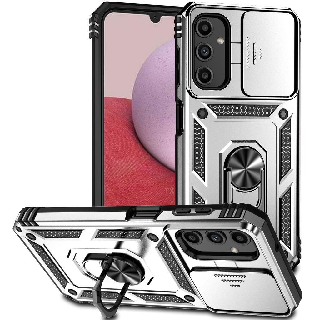 Защитный чехол 3 в 1 для телефона Samsung Galaxy A14 A13 A34 A54 A25 A24 5G A04S Броня военного класса Противоударный чехол для телефона с кольцом Магнитная подставка