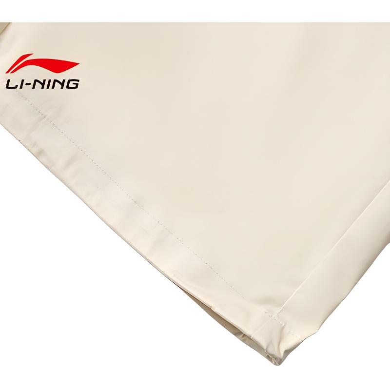 Li-Ning Повседневные Простые Однотонные Свободные Прямые Вязаные Спортивные Штаны Женские брюки Молочно-белый AYKV510-1