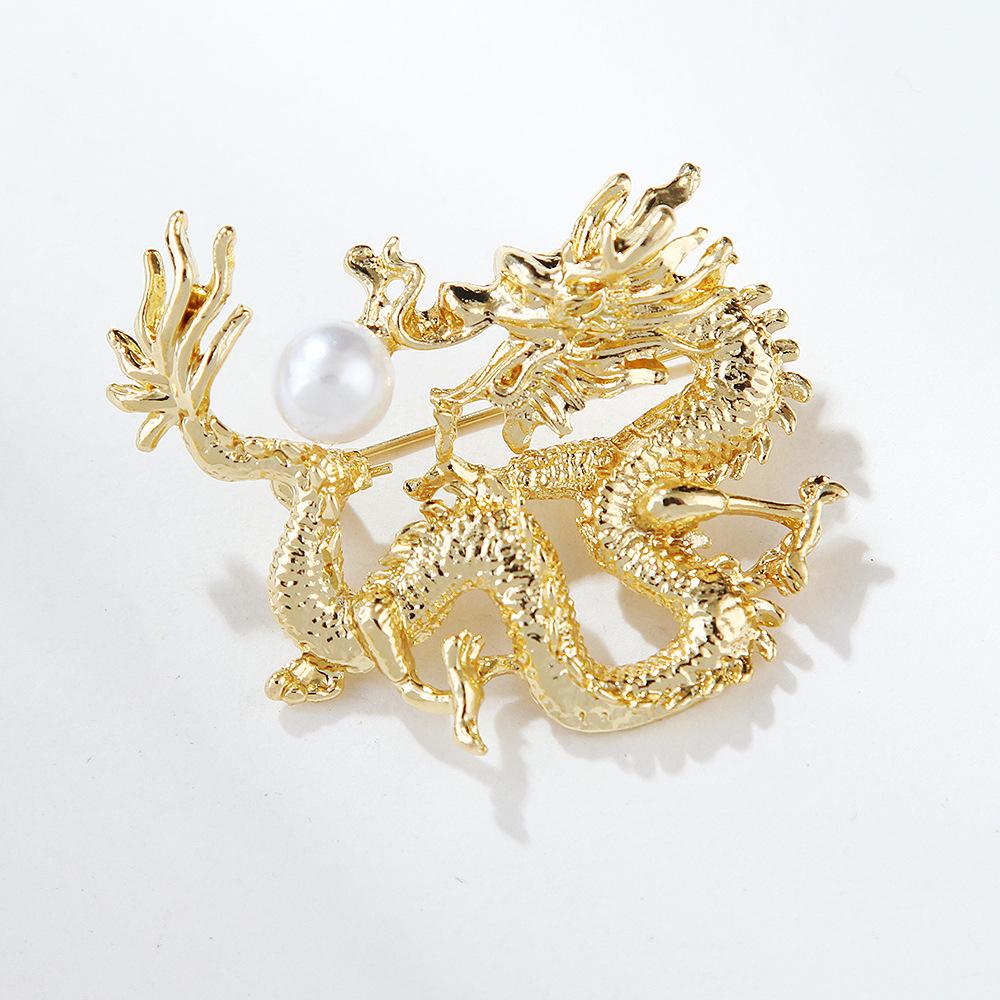 Куртки, костюмы, аксессуары, значки среднего и высокого класса, креативный зодиакальный дракон, брошь-дракон унисекс