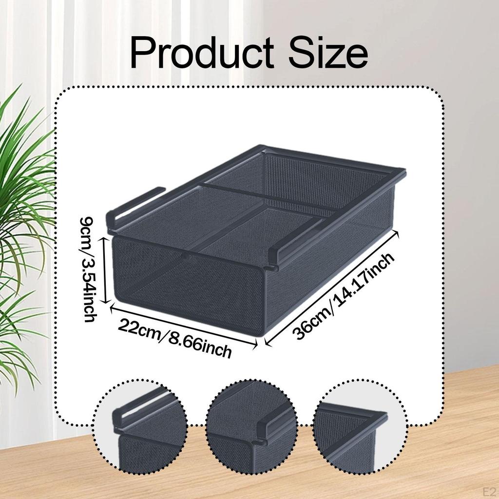 Cabinet Sliding Organizer Under Shelf Basket, Hanging Pullout Drawer Basket for