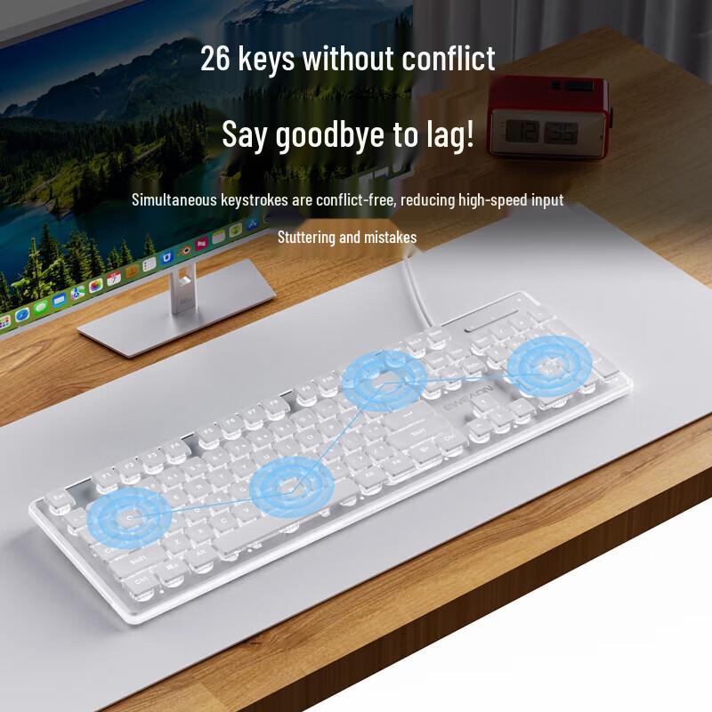 Qianxingzhe GX710S Wired Mechanical-Feel Keyboard