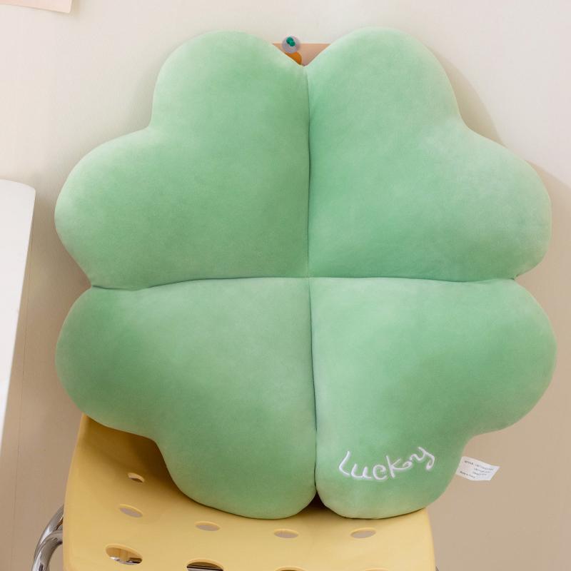 45/65 см декоративная подушка с четырьмя листочками клевера SakuraPlush, ультрамягкая плюшевая подушка для сиденья, цветочный коврик для дивана, декор для дома и автомобиля