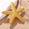 Electroplated Starfish Brooch - Marine Life Outerwear Pin Accessory