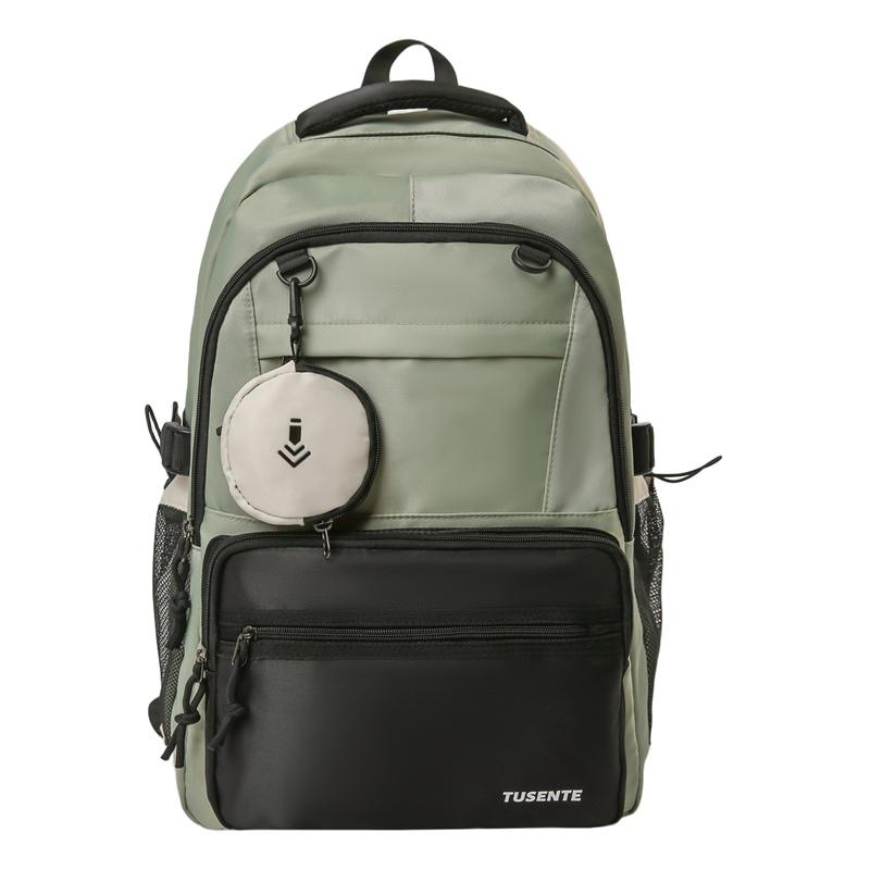 Junior High School Schoolbag Women Large Capacity Backpack Men Color Block Backpack