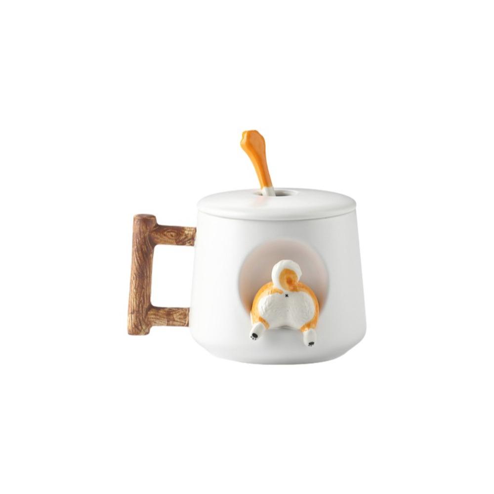 420ml 3D Ceramic Mug Dog Design Milk Tea Cup Creative Tea Cup Cafes