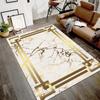 EPeddler Home Современный золотой мраморный узор Цифровая печать Моющаяся нескользящая точечная основа Новое поколение ковров для гостиной, кухни, спальни и напольного коврика