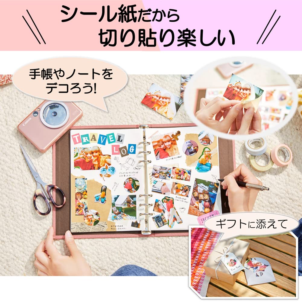 Принтер Canon Instant Camera iNSPiC для фотосъемки Розовый Маленький ZV-223-PK