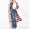 Knitted Sweater Shawl with Hollow Lace Sleeves Bohemia Style Knitting Coat Embroidery Crochet Design Loose Fit Cardigan