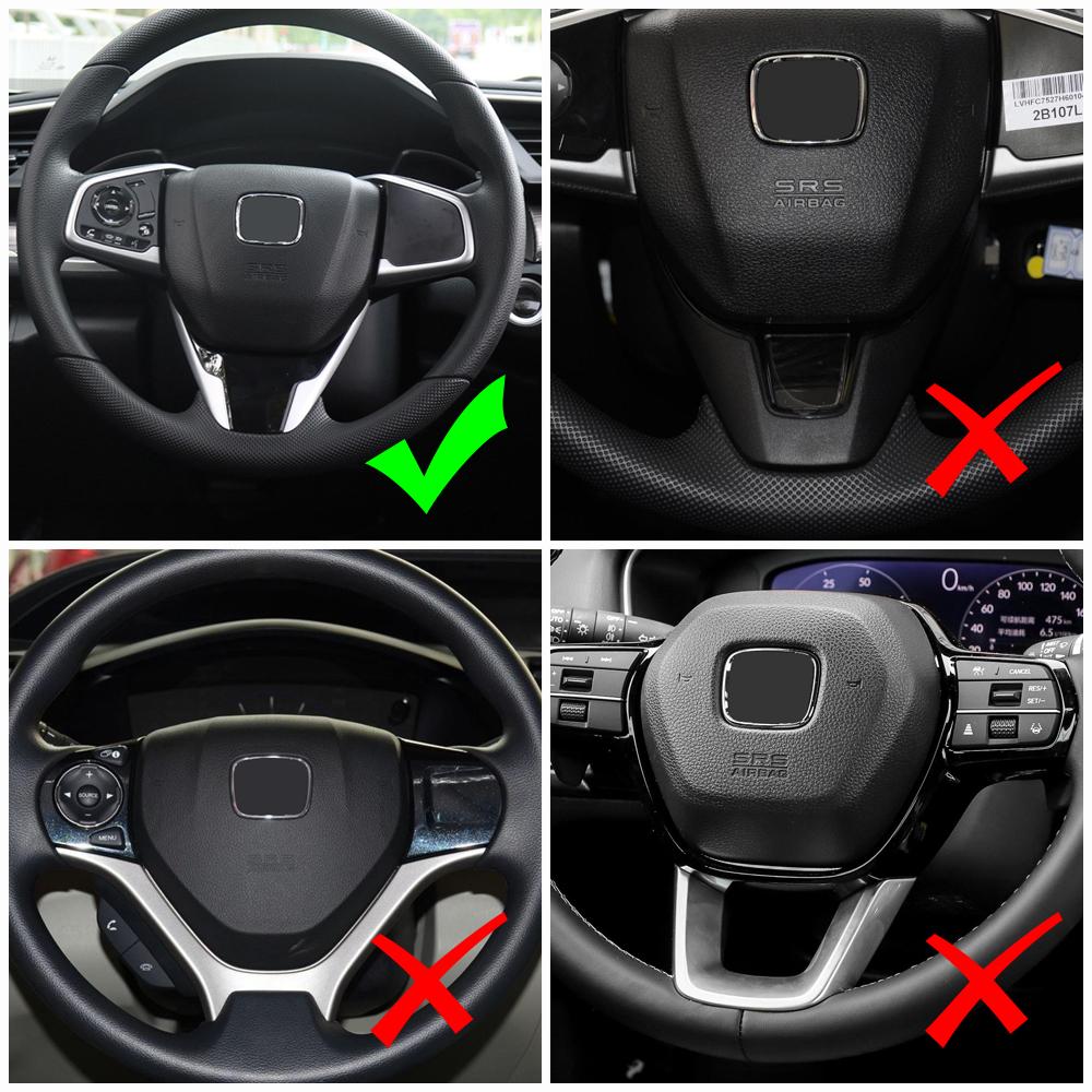 Для Honda Civic X 10-го поколения 2016 2017 2018 2019 2020 2025 Накладка на панель рулевого колеса Отделка Наклейка Аксессуары для интерьера автомобиля