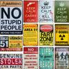 Warning Area 51 Metal Tin Sign Vintage Smoking Zone Signs Caution Wall Plaque Print Iron Plate Painting Bar Garage Decor Plaque