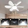LED Ceiling Fan Light, E26/E27 Base with Remote Control, Timer, 6 Blades, 3 Speeds, Adjustable Brightness and Color Temperature