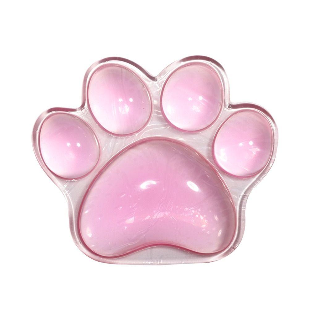 Transparent Cute Cat's Paw Shaped Mouse Pad Wrist Guard Non Slip Protection Hand Support Desktop Laptop Mouse Pad Wrist Rest