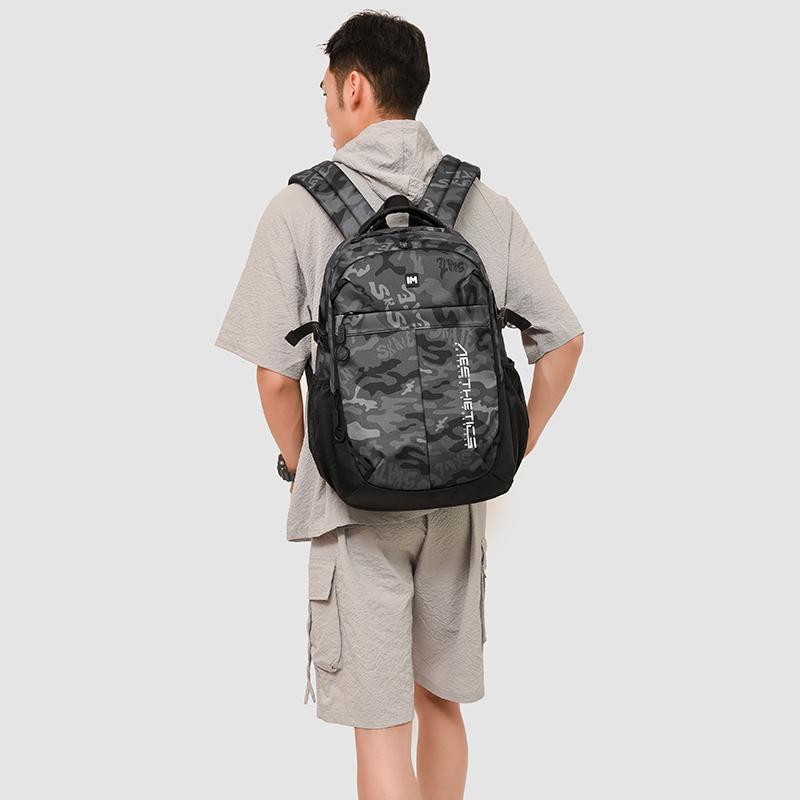 Мужской рюкзак большой вместимости, школьный рюкзак для ученика средней школы, камуфляжный принт, рюкзак для компьютера