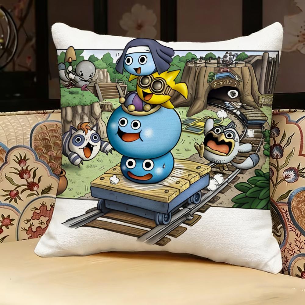 Dragon Quest Heroes Rocket Slime Pillow Case Pillowcase Doublesided Printed Sofa Cushion Bedroom Headboard Pillow