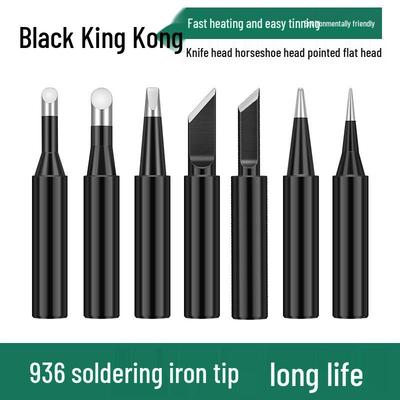 Паяльная станция Black King Kong 936 60 Вт: Паяльник электрический 900M-K с внутренним нагревом, наконечником-подковой и постоянной температурой.