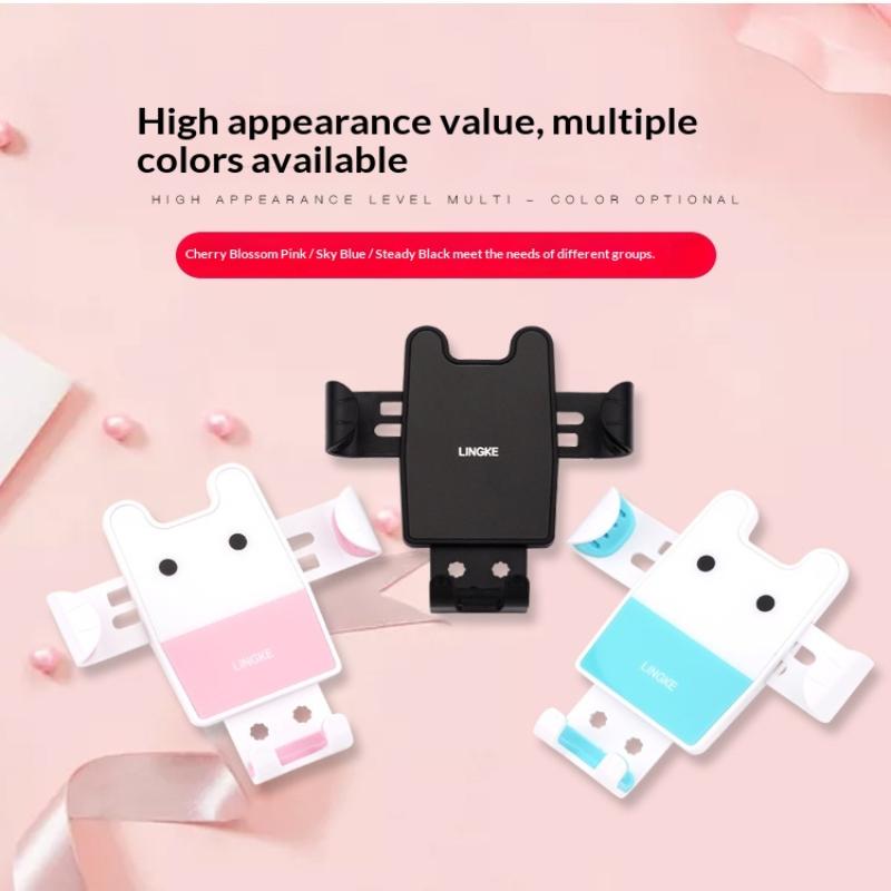 Rabbit Kawaii Car Phone Holder Dashboard Mount HandsFree Function for Safe and Calling in Car