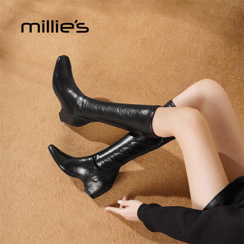 Премиальные кожаные ботфорты Millies с плюшевой подкладкой