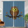 Мультяшная сова, современные шторы для гостиной, 2 шт., затемняющие шторы, домашние шторы для камеры, тюль для спальни