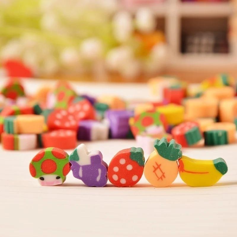 Милый мини-фруктовый резиновый карандаш-ластик для детей Канцелярские принадлежности/Подарки/Игрушки-призы для студентов Мини-новинки-ластики