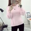 Fleece Winter Autumn Womens And Thickened Sweater Half Turtleneck Knitted Bottoming Shirt