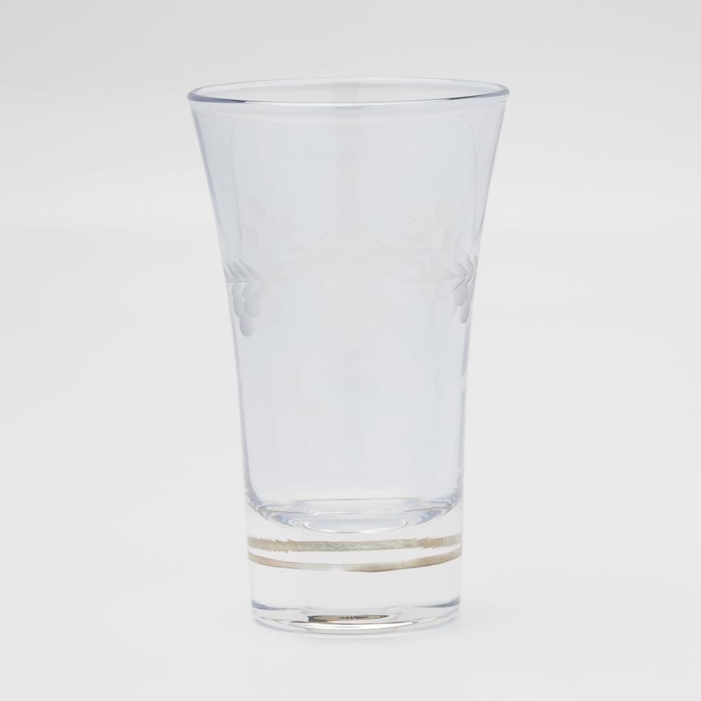 Otsuka Glass "Colorful Poem" Sake Glass, Approximately 100ml, Open-Top, Flower Kiriko Design, Blue, Made In Japan, 01145-15-1BL-1P