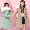 Winter New Women's Parka Coats Long Cotton Casual Fur Hooded Jacket Thick Warm Slim Fit Jacket Femlae Outerwear