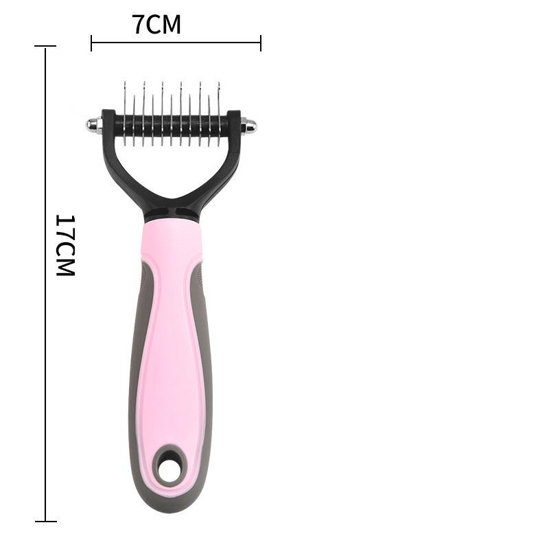 Расческа для домашних животных 1 шт., расческа для ухода за шерстью из нержавеющей стали, принадлежности для кошек и собак, расческа для удаления пуха, запутывания, купания, чистки, массажной иглы