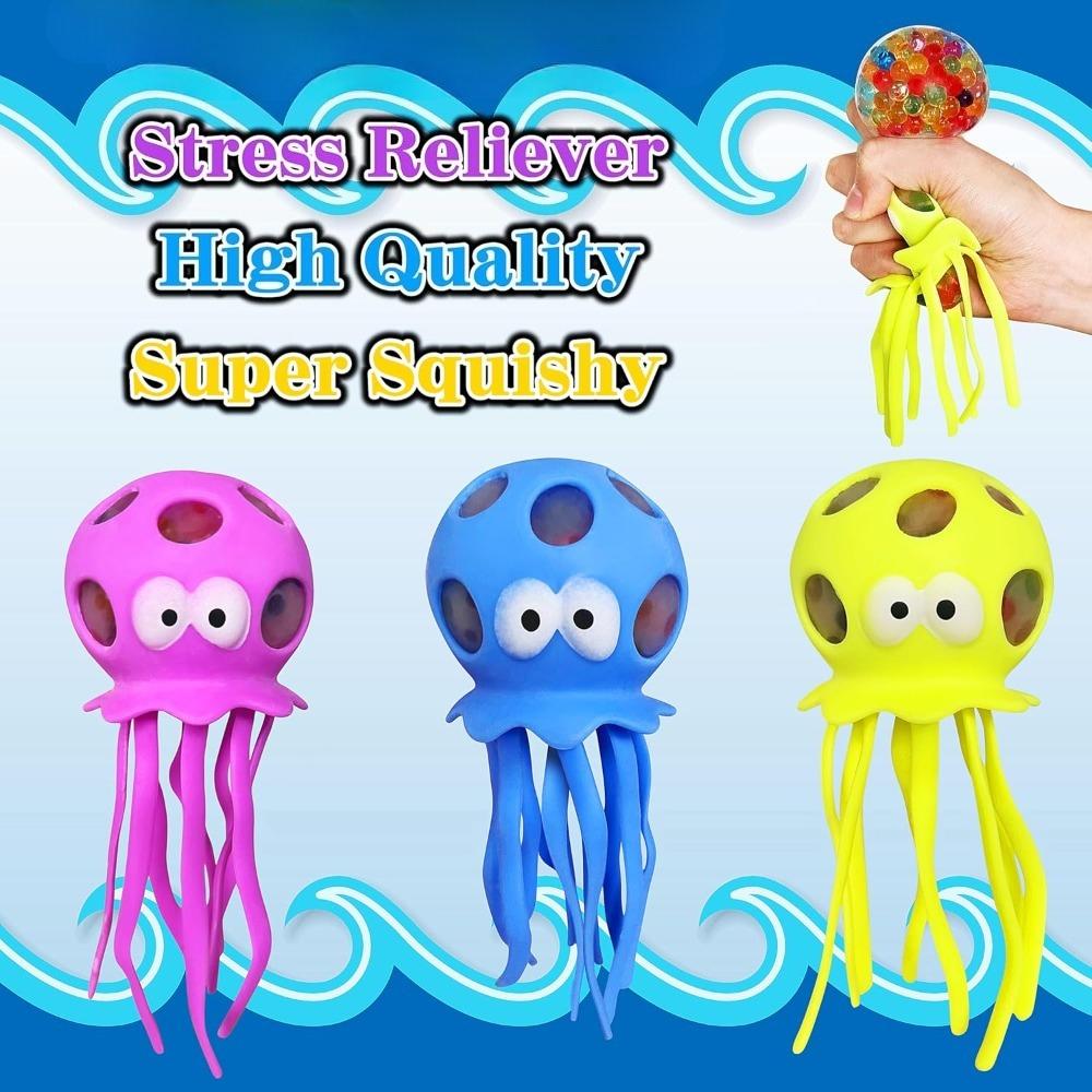 Octopus Stress Ball Squishy Toys for Adults Kids, Sensory Fidget Toys for Anxiety Relief, Cute Squeeze Party Favors Gifts