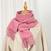 Solid Color Women Winter Warm Scarf Imitation Cashmere Shawls Thick Neckerchief Foulard Echarpe Wrap Designer Pashmina