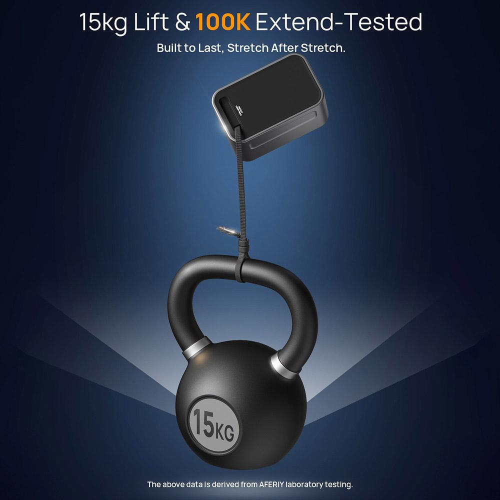 AFERIY Nano100 Портативная электростанция, 100 Вт 99.2 Вт·ч, Телескопический кабель Type-C, Можно брать на борт самолета, Полная зарядка за 1.5 часа