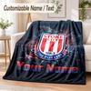 Custom Text Flannel Blanket Stoke City FC Print Warm Cozy Blanket Home Sofa Bedding