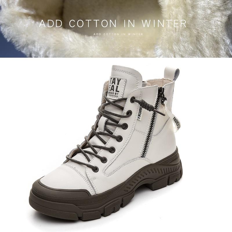 Весенне-осенняя обувь, модные женские ботинки из натуральной кожи, женские ботильоны на толстой подошве, брендовые женские ботильоны Botas