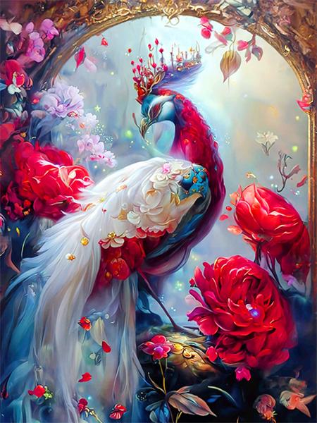 Вышивка крестом «сделай сам», алмазная живопись, мозаика, золотой снег, павлин, птица, полная квадратная/круглая вышивка, фантазия, животное, цветок, кристалл