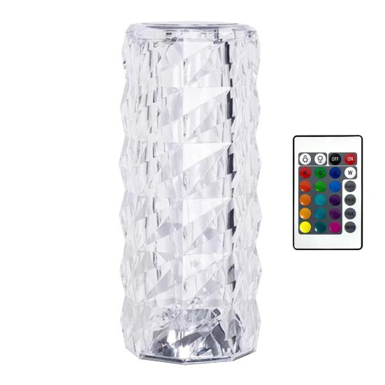 RGB Bedside Lamp Remote Control Adjustable Brightness USB Rechargeable 16 Colors Table Lamp LED Night Light